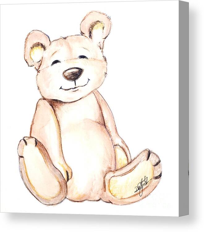 Teddy Canvas Print featuring the painting Teddy by Danielle Scott