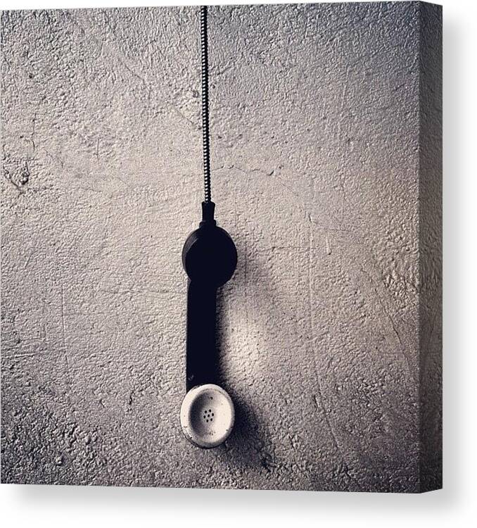 Receiver Canvas Print featuring the photograph Telephone by Julie Gebhardt