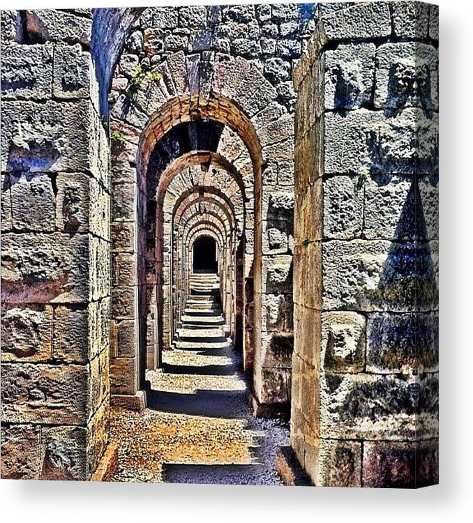 Tagstagram Canvas Print featuring the photograph Temple Of Zeus In Acroplis, Pergamos by Veeresh Dandur