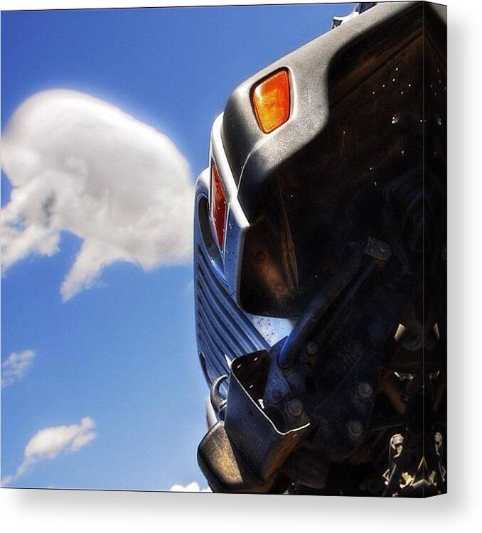 Jeeplover Canvas Print featuring the photograph Thanks @rubicontaxi #clouds #jeep by James Crawshaw