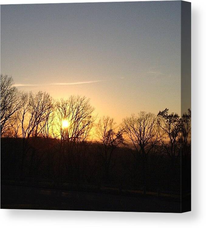 Instagram Canvas Print featuring the photograph Thanksgiving Sunset!
#igers #igdaily by Tim Paul