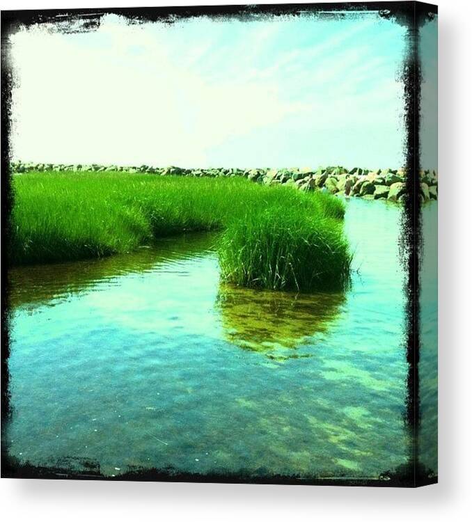 Jj_challenge_landscape Canvas Print featuring the photograph The Glow Of The Beach by David Rondeau