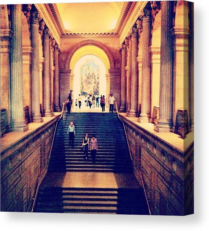 Summer Canvas Print featuring the photograph The Grand Staircase In The Met. #nyc by Luke Kingma