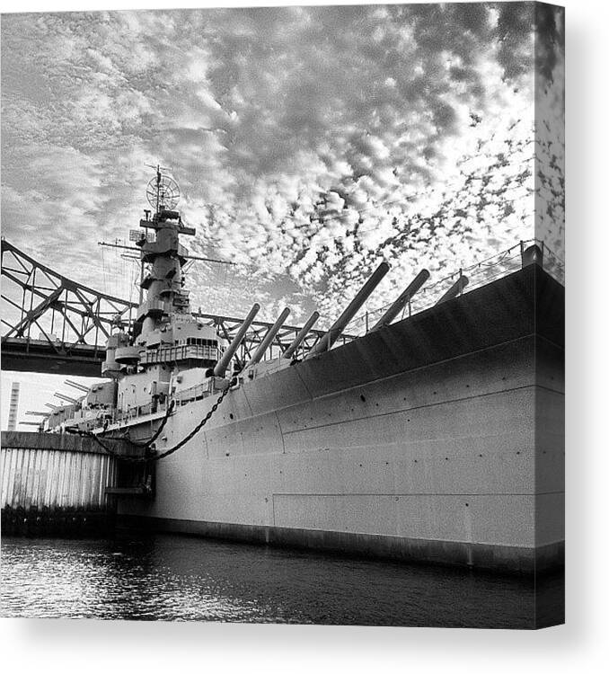 Boat Canvas Print featuring the photograph The Iron Giant by Ryan K