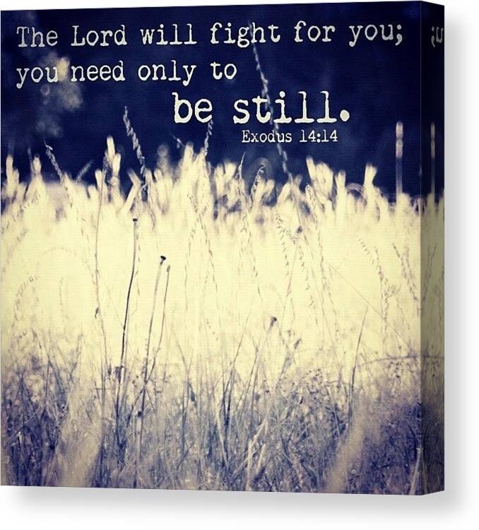 Godisgood Canvas Print featuring the photograph the Lord Will Fight For You; You Need by Traci Beeson