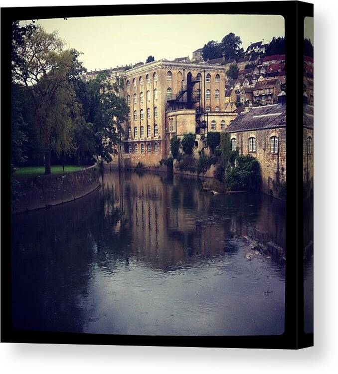  Canvas Print featuring the photograph The Mill, Bradford Uponavon by Lady Tamara Of Glencoe