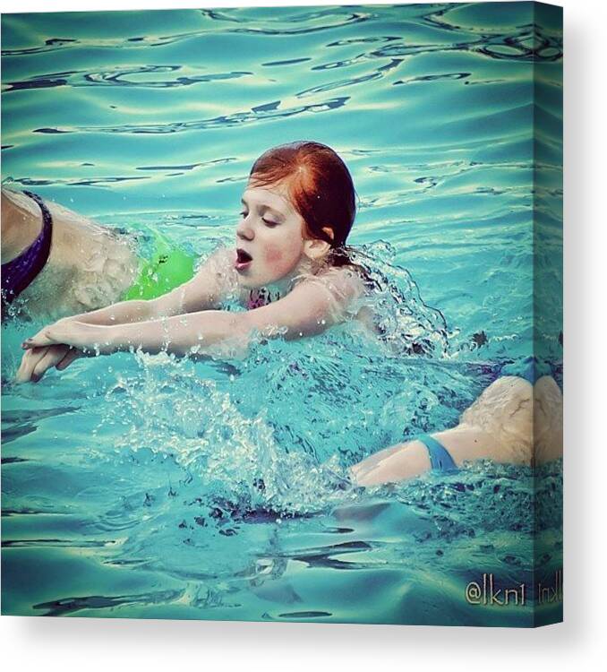 Swim Canvas Print featuring the photograph The Race..
repost/re-edit
#swim by Margie P