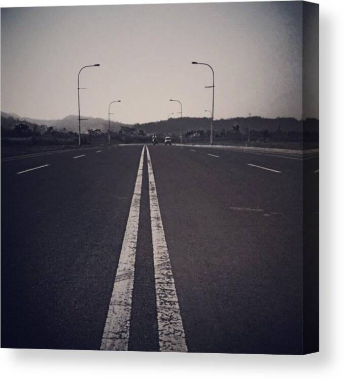 Instagram_id Canvas Print featuring the photograph The Road ...living In the Yes Of by R Ra