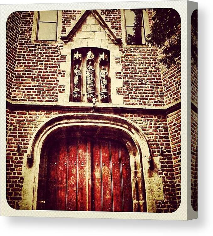 Jj Canvas Print featuring the photograph The Side Door Of The Main #church In by Wilbert Claessens