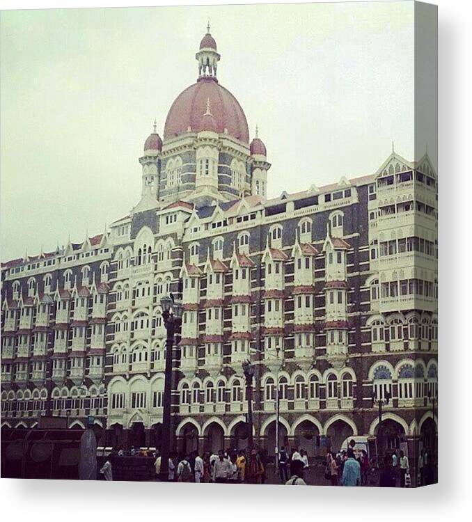 Hotel Canvas Print featuring the photograph The Taj Mahal Palace by Parth Patel