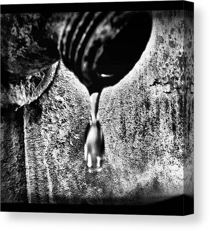 Instagram Canvas Print featuring the photograph the Underground Drip..was Just Like by Carrie Mroczkowski