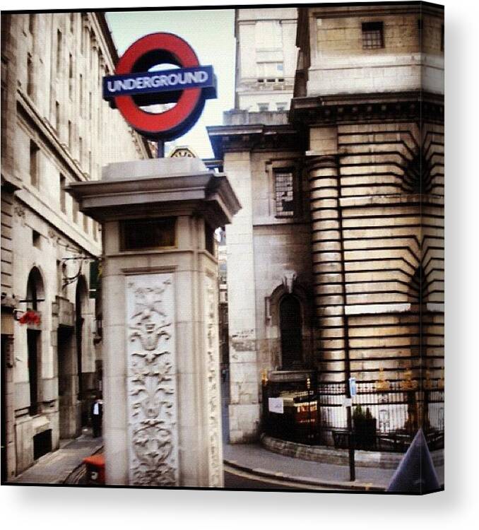 Beautiful Canvas Print featuring the photograph The Underground In London by Aaron Dias