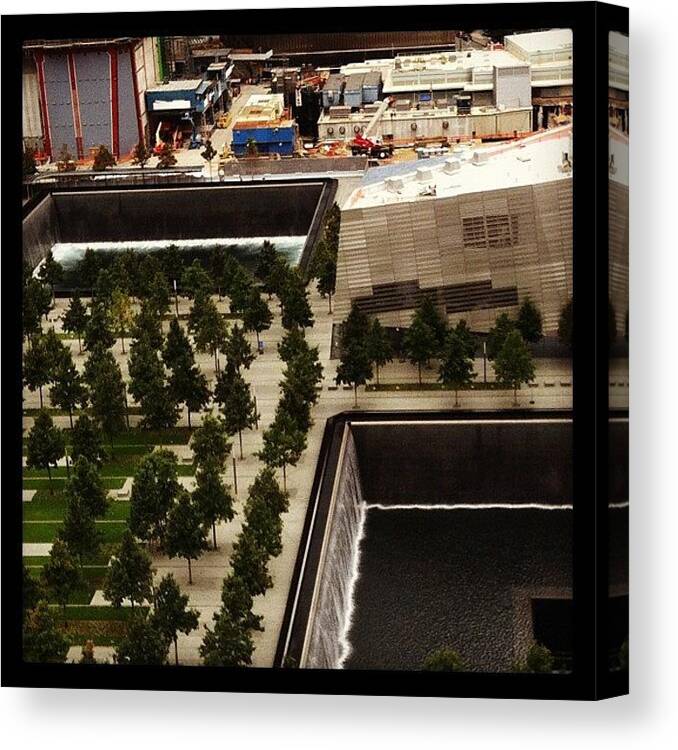  Canvas Print featuring the photograph The World Trade Center Memorial Site As by Hurricane Katrina