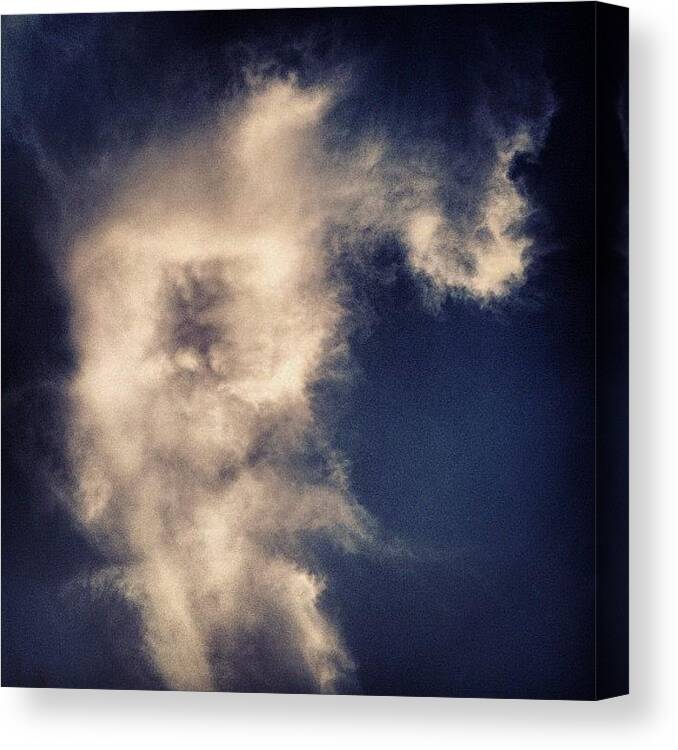 Clouds Canvas Print featuring the photograph This Cloud Disturbs Me On Several by Molly Wedgwood