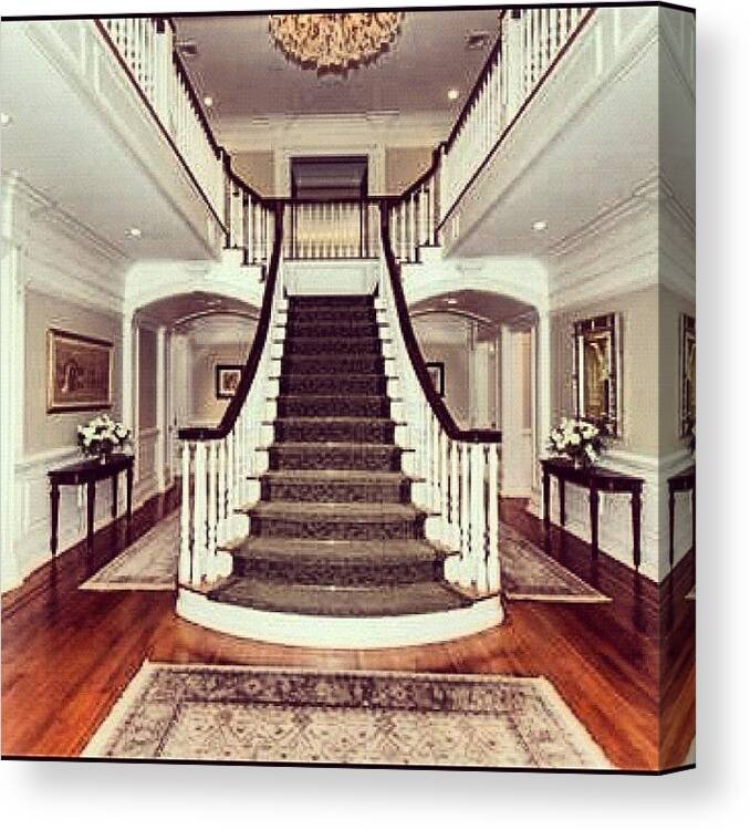 Entrance Canvas Print featuring the photograph This Is Just The Foyer To A Magnificent by Laffey Fine Homes