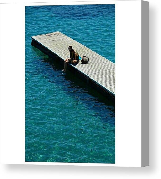 Photolovers Canvas Print featuring the photograph This Is Not The Caribbean Sea by Antutxo Ariza