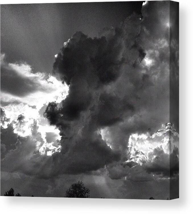 Clouds Canvas Print featuring the photograph Thunder by Dave Edens