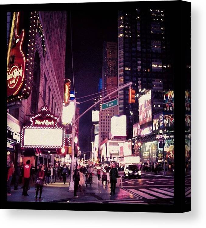  Canvas Print featuring the photograph Times Square New York City!! by Hurricane Katrina