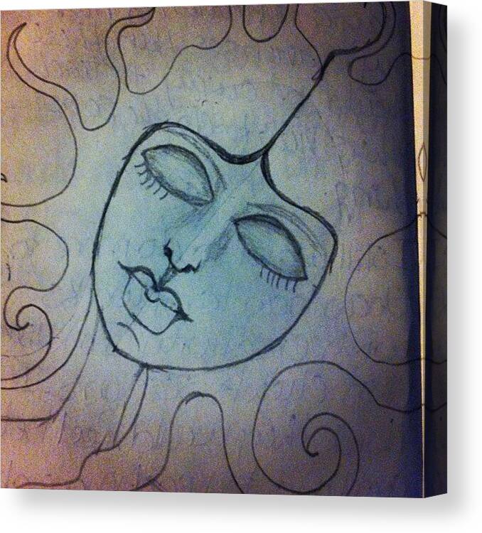  Canvas Print featuring the photograph Today's Journal Sketch by Delisa Carnegie