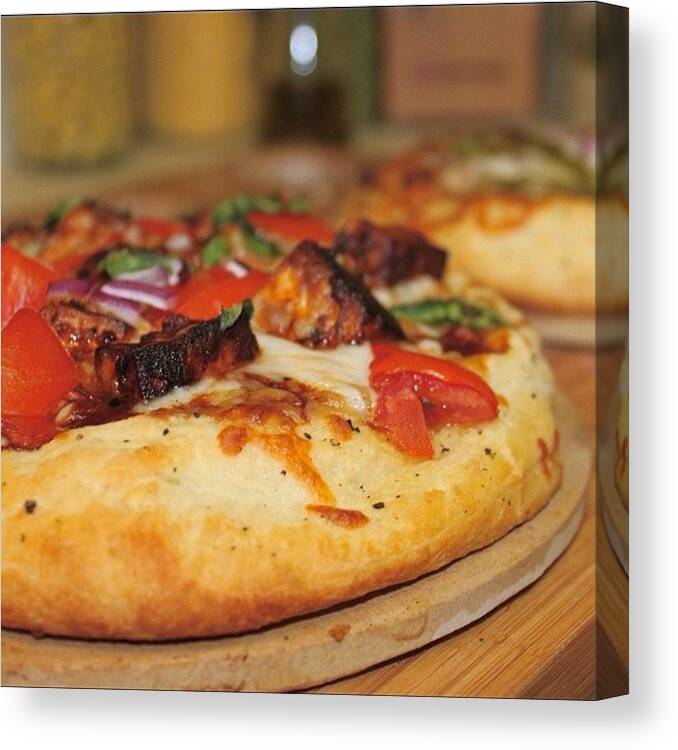 Pizzaporn Canvas Print featuring the photograph Tonight's. Dinner by Shana Ray