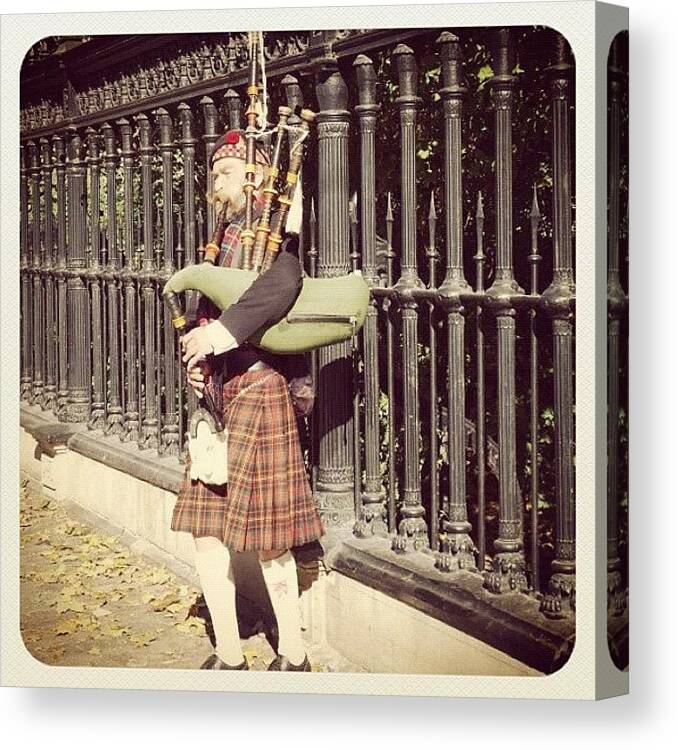 Toronto Canvas Print featuring the photograph #toronto #bagpipes #piper by Ruth Calder