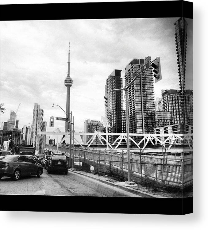 Cityscape Canvas Print featuring the photograph Toronto by Katie List