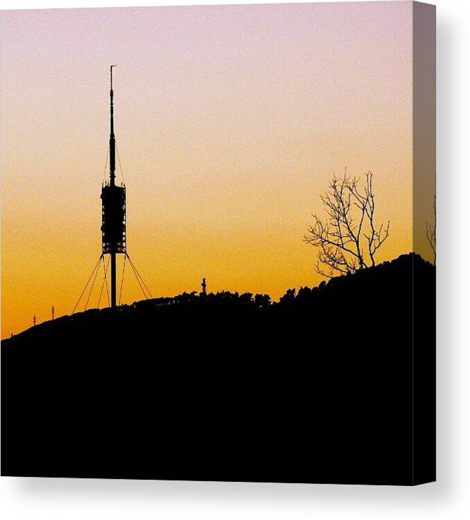 Arquitetura Canvas Print featuring the photograph Torre De Collserola #tower by Gogliardo Maragno