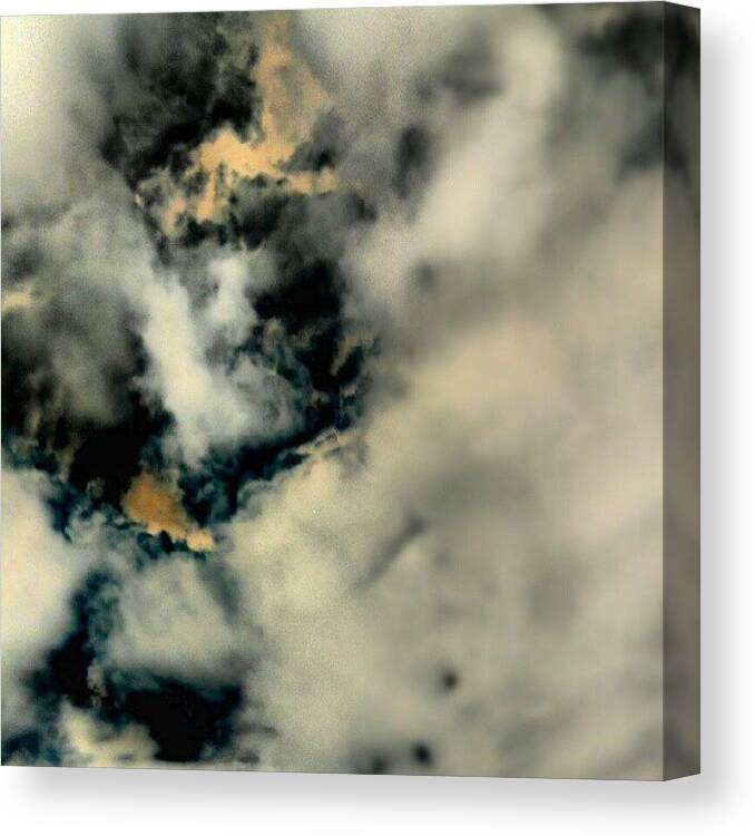 Textgram Canvas Print featuring the photograph Touch Of Orange Doomsday Sky series by Percy Bohannon