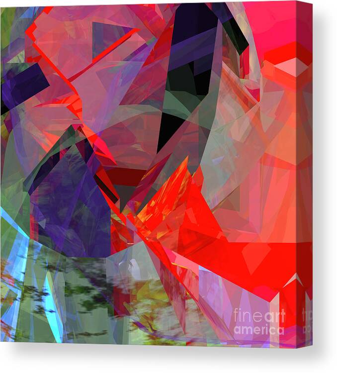 Abstract Canvas Print featuring the digital art Tower Poly 23 Vortex by Russell Kightley