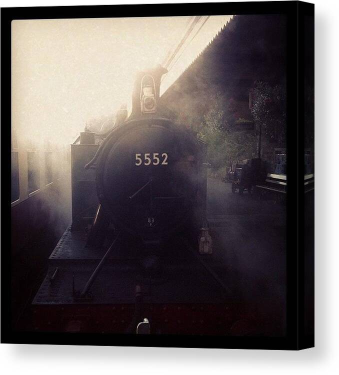 Tv Canvas Print featuring the photograph #train #retro #steam #cool#awesome by Ben Lowe