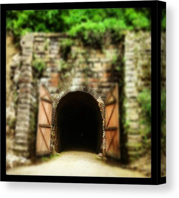3 Canvas Print featuring the photograph Tunnel #3 On The Sparta-elroy Trail by Zachary Barnard 