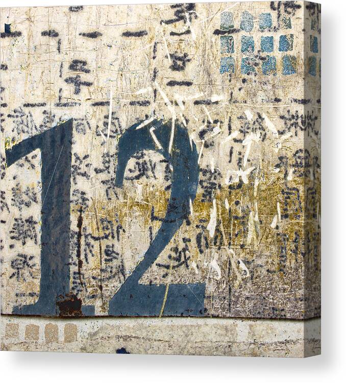 Number Canvas Print featuring the photograph Twelve Left by Carol Leigh