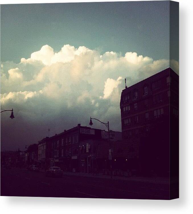 Toronto Canvas Print featuring the photograph #ulap #clouds #toronto by Joy O