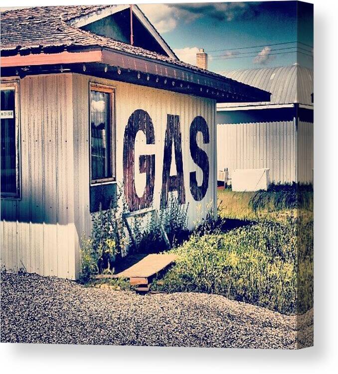 Theodore Canvas Print featuring the photograph #urban #decay #gasstation #theodore by Michael Squier