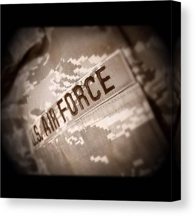 Name Canvas Print featuring the photograph Us Air Force by Wolf Stumpf