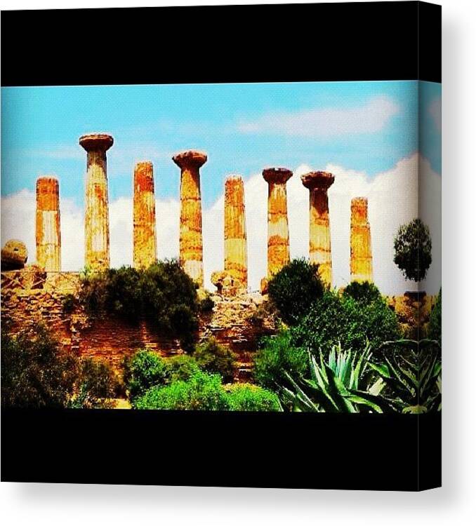 Sspics Canvas Print featuring the photograph Valley Of The Temples #orange #ruins by Leonie Leotta