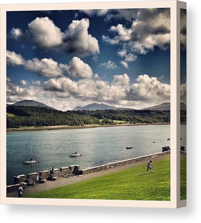 Unitedkingdom Canvas Print featuring the photograph #view From #plasnewydd #anglesey #wales by Emma Maudsley