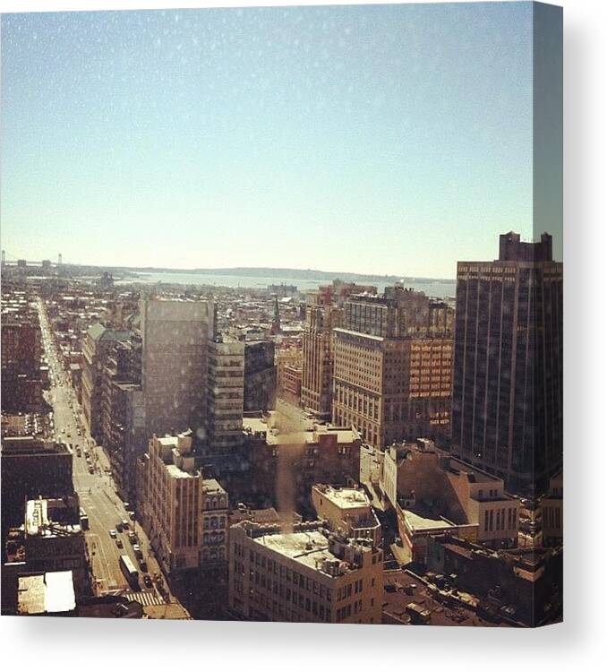  Canvas Print featuring the photograph View From The New Apartment! by Dean Praetorius