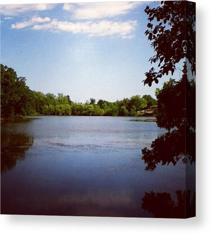 Lake Canvas Print featuring the photograph View Of #lake On A Sunny Day by Duke Estate