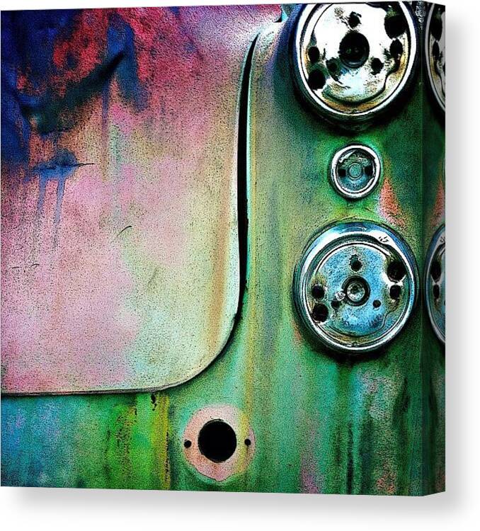 Vintagecar Canvas Print featuring the photograph Vintage Car Detail by Felice Willat