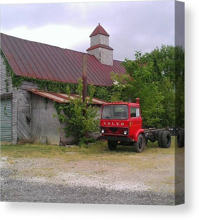 Schoolhouse Canvas Print featuring the photograph Volvo #nofilter by Tosha Daugherty