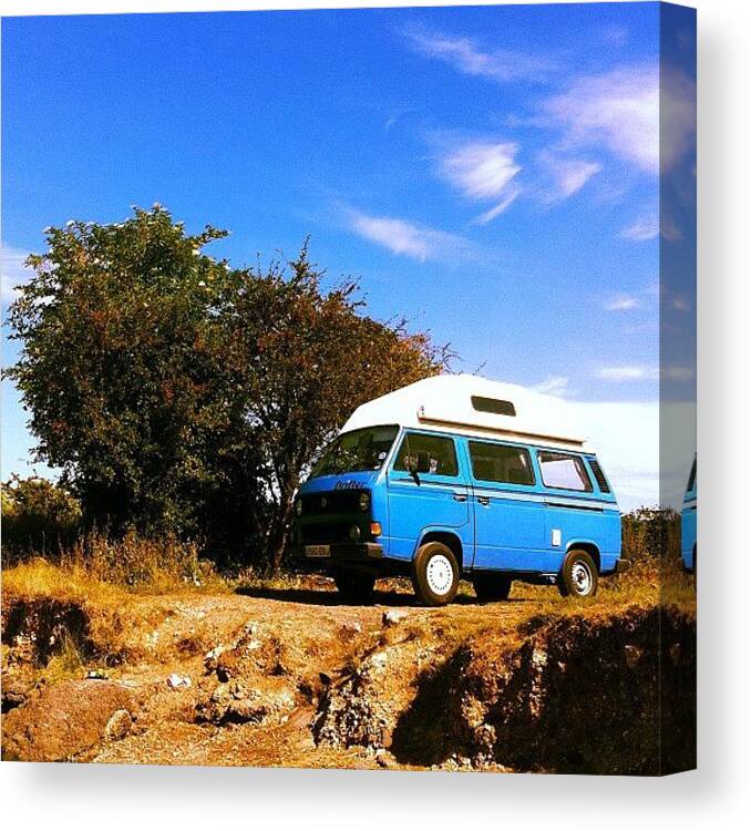 Summer Canvas Print featuring the photograph #vw #vwcamper #camper #summer #sun by Ash Hughes