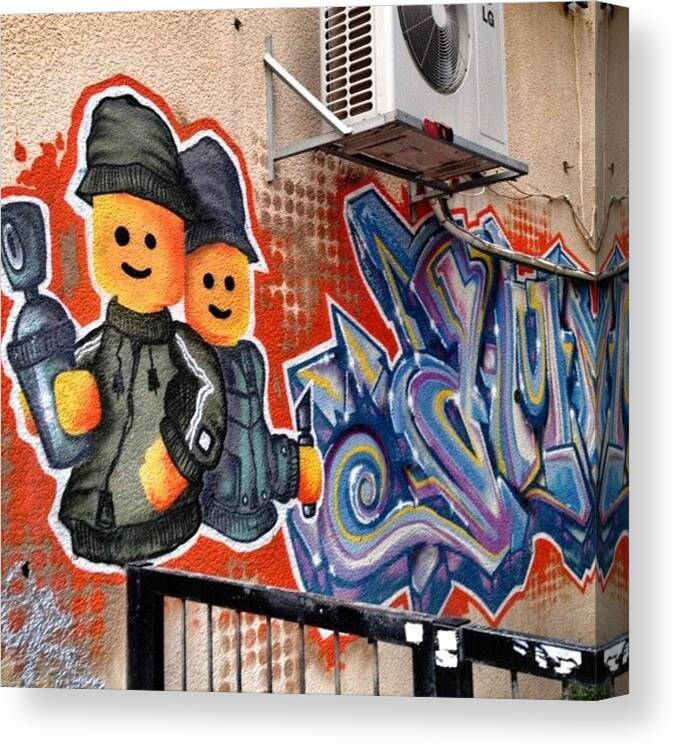 Art Canvas Print featuring the photograph #wall #urban #art #artistic #paint by Asaf S