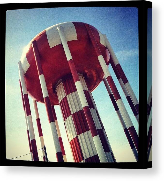 Water Tower Canvas Print featuring the photograph Water Tower by Dan Taylor