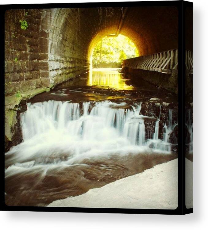 Waterfall Canvas Print featuring the photograph Waterfall At Corbetts Glen by Justin Connor