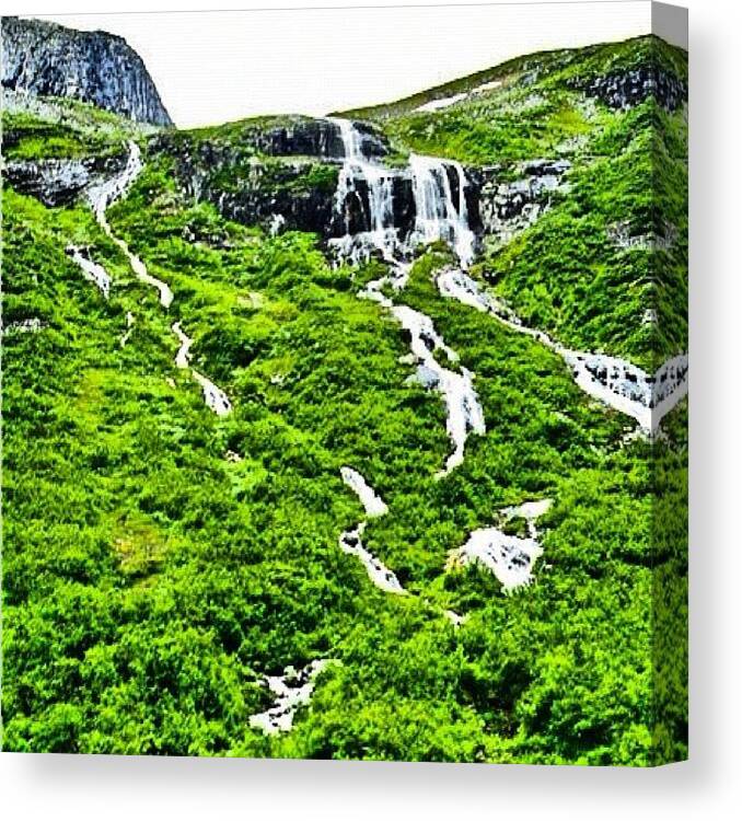 Water_falls Canvas Print featuring the photograph #waterfalls #water_falls #fresh #water by Kiko Bustamante