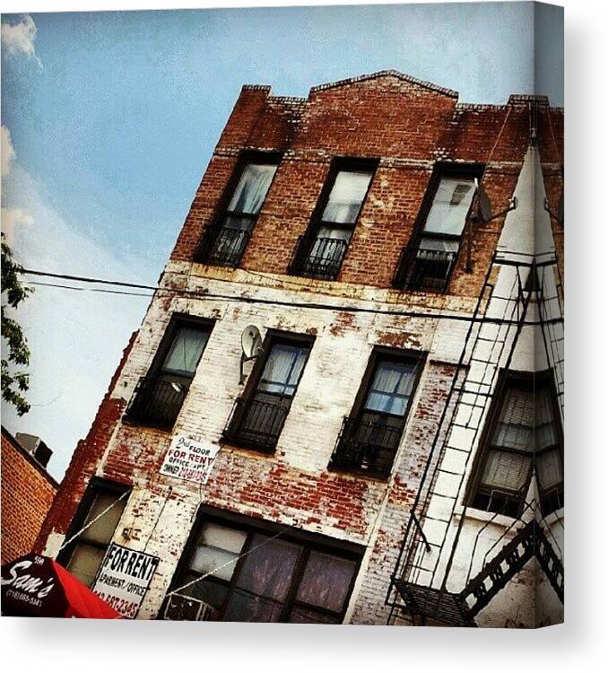 Instafame Canvas Print featuring the photograph #weathered #buildings #character by Radiofreebronx Rox
