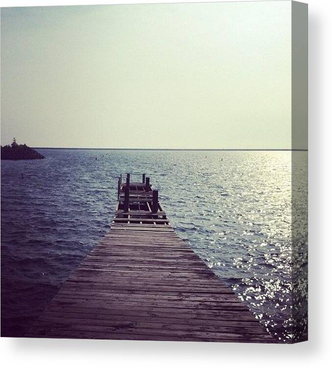 Pier Canvas Print featuring the photograph We've Got The #dreamers Disease by Jenna Luehrsen