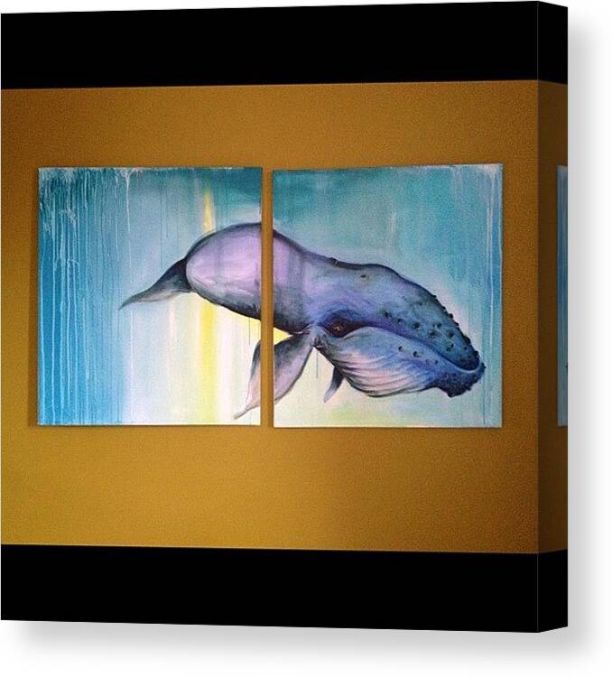 Surreal Canvas Print featuring the photograph Whale For Sale 60x60 #painting #surreal by Sarah Schorlemer
