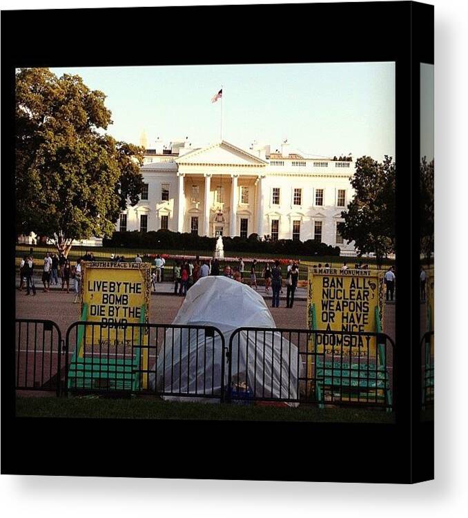  Canvas Print featuring the photograph White House by Prairie Rose
